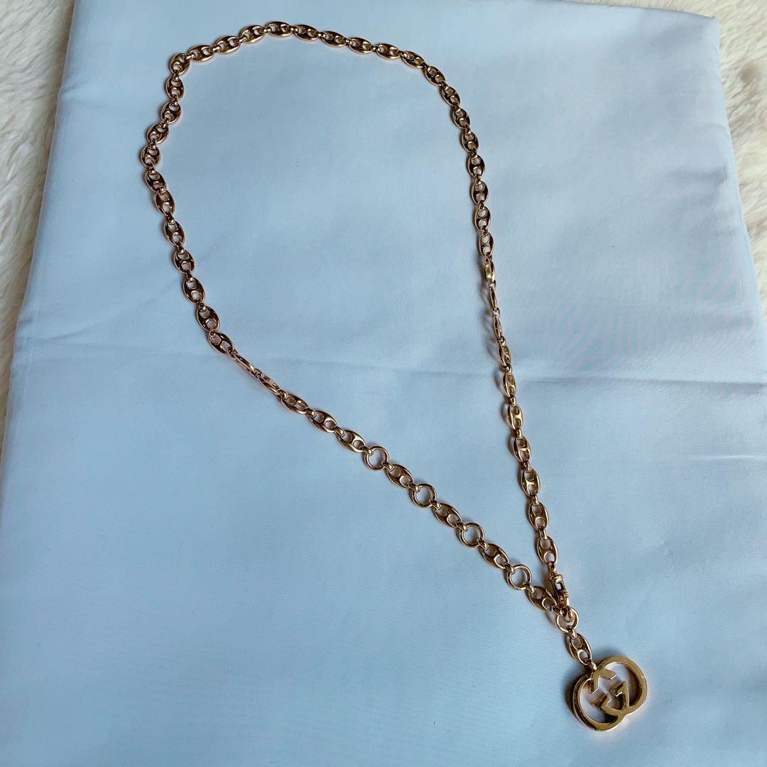 激レア✨GUCCI チェーンベルト インターロッキング ゴールド