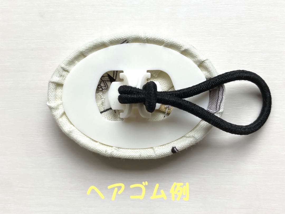 くるみボタン ブローチ ヘアゴム 黒猫 イエロー ハート ティアラ No