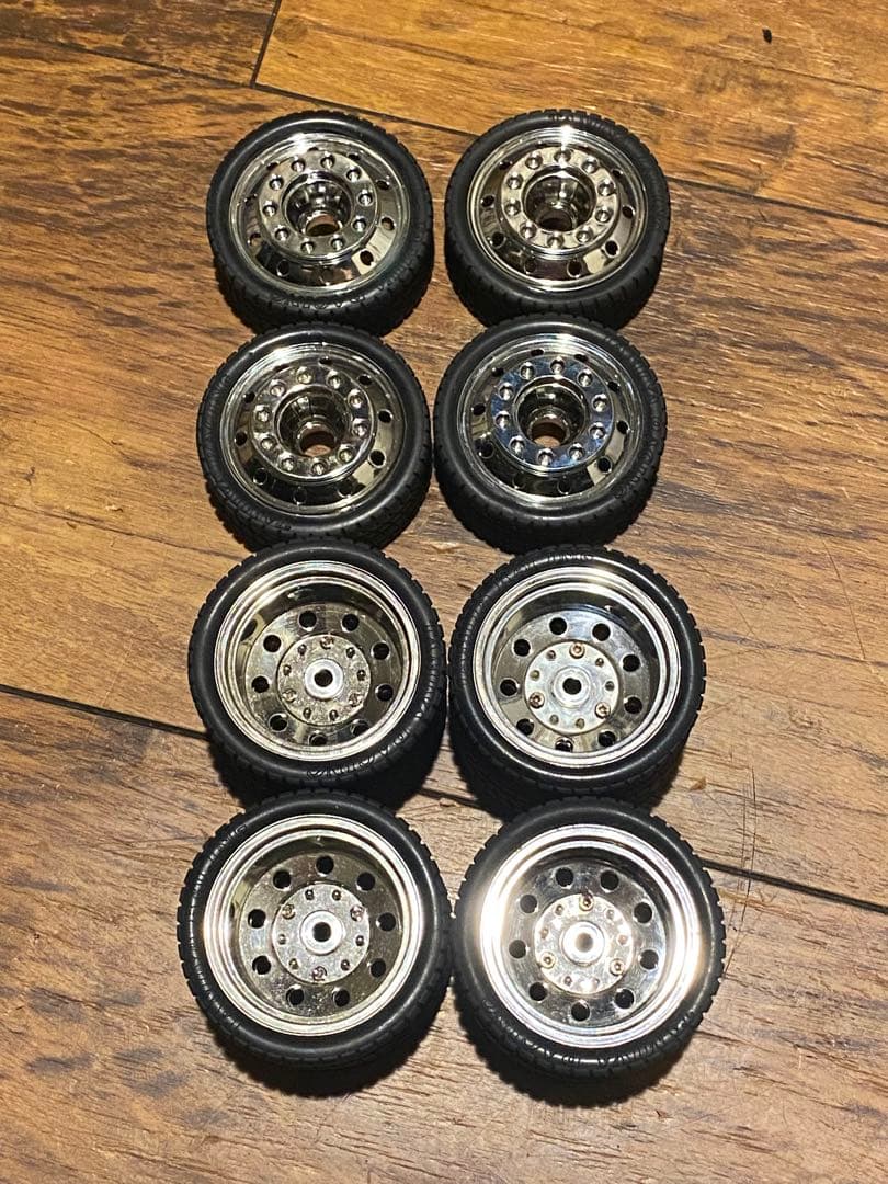 1/14 トラック トレーラー用ホイール 単車 4t 3軸 4軸 扁平 美品