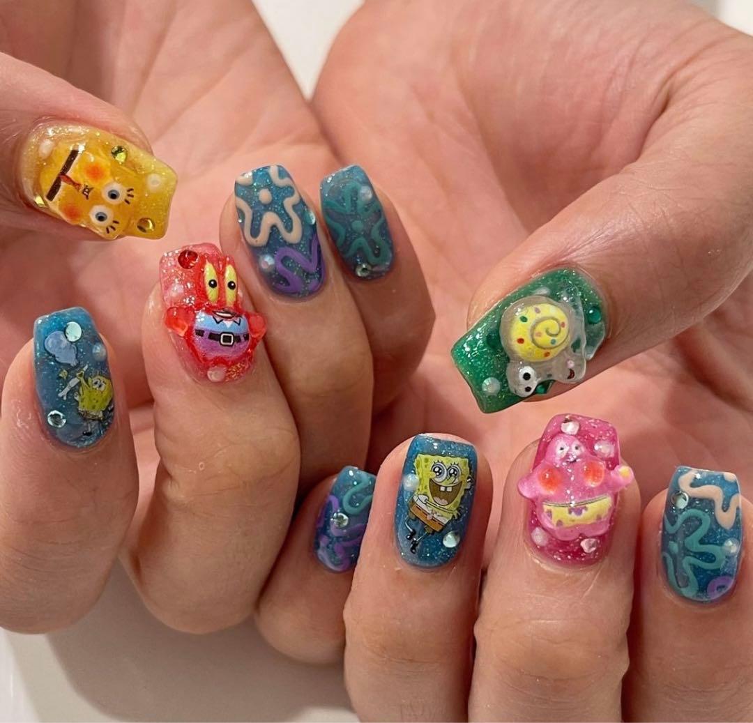 新品 ネイルパーツ セット スポンジボブ - メルカリ