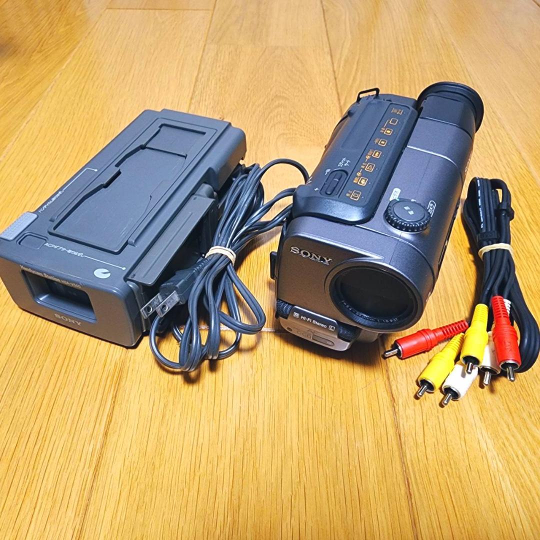動作確認済】SONY 高画質 8ミリ Hi8 ビデオカメラ ステーションセット