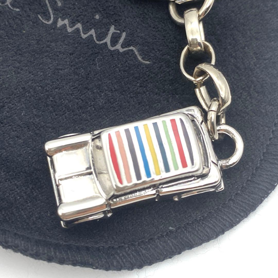 美品】 ポールスミス キーリング ミニクーパー マルチストライプ 車