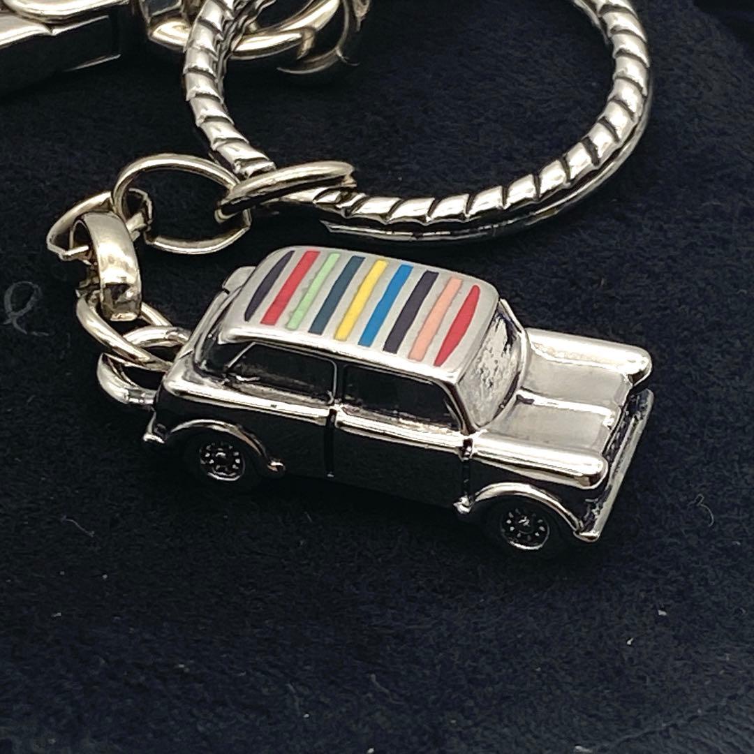 美品】 ポールスミス キーリング ミニクーパー マルチストライプ 車