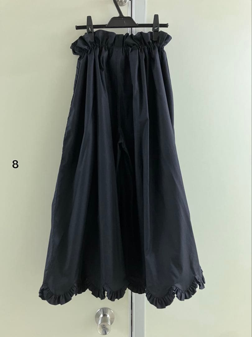 CECILIE BAHNSEN】 フリル スカラップヘム ワイドパンツ