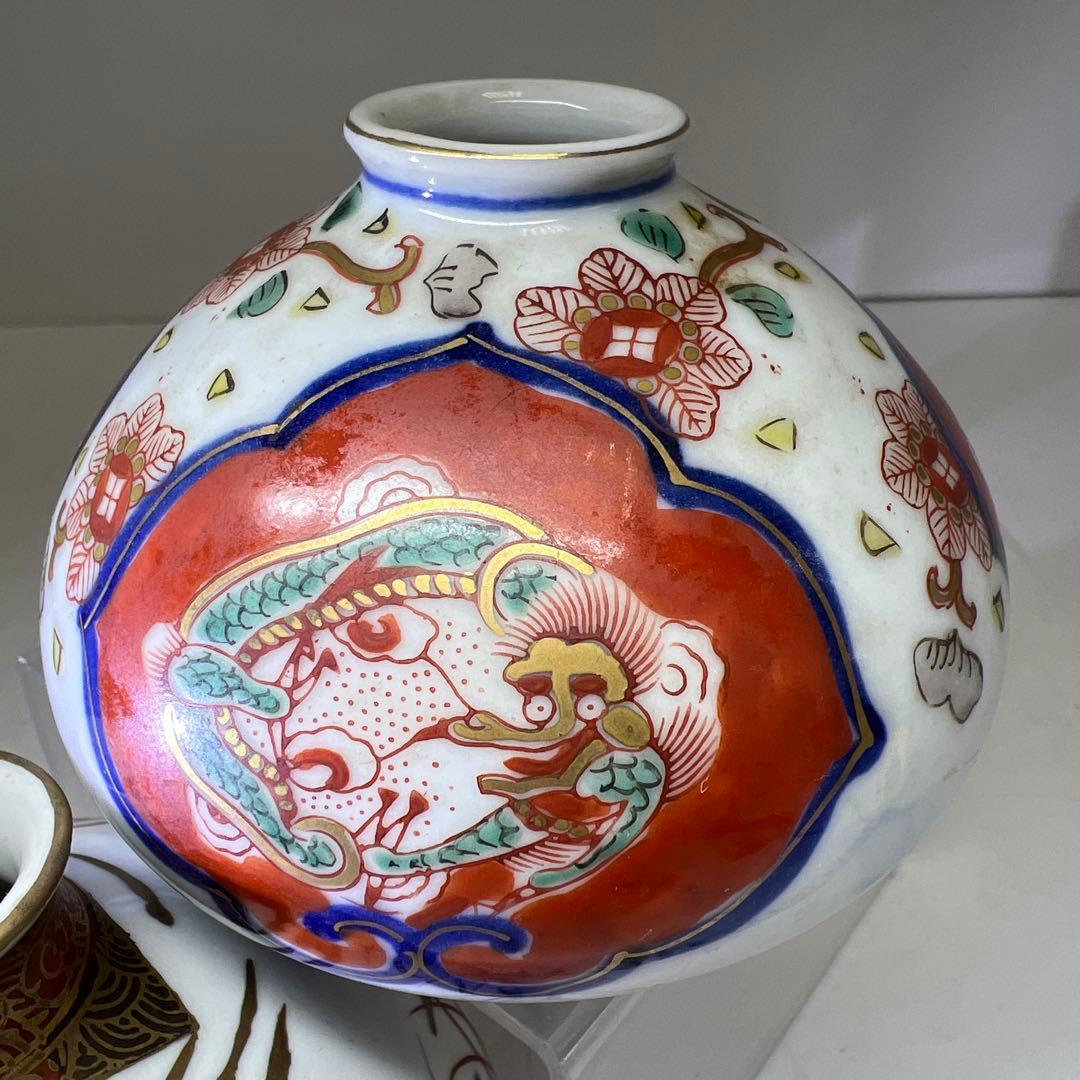 大聖寺伊万里・九谷焼 油壺 幅約10/9.5㎝ 東Y8-0123① - メルカリ