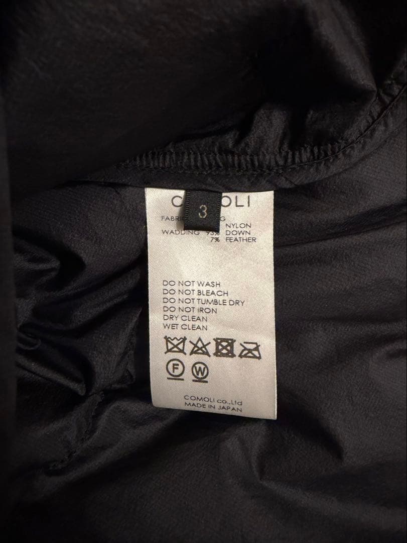 期間限定最終値下げ】COMOLI / コモリ ダウン ベスト 23AW - メルカリ