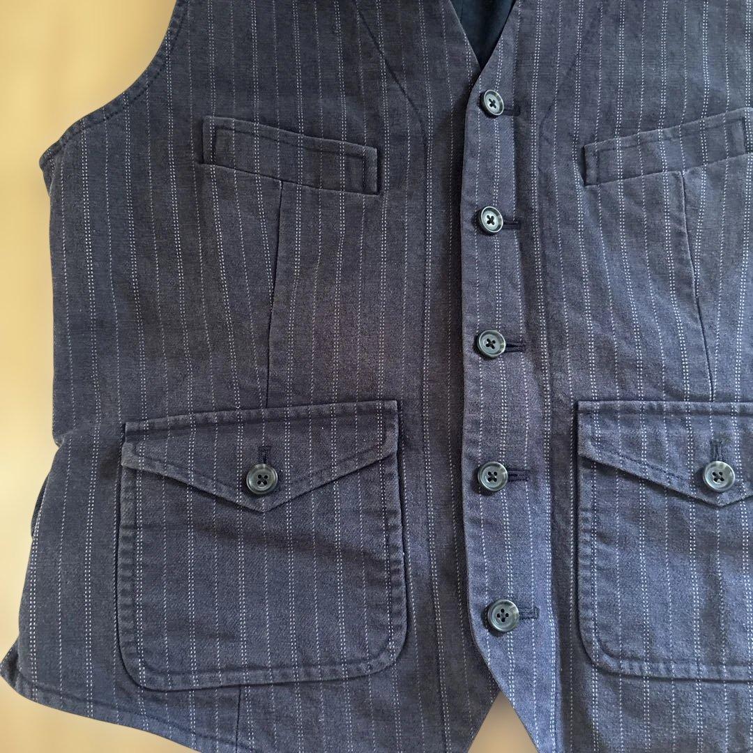 RALPH LAUREN RUGBY ダークネイビー ストライプ ベスト - メルカリ