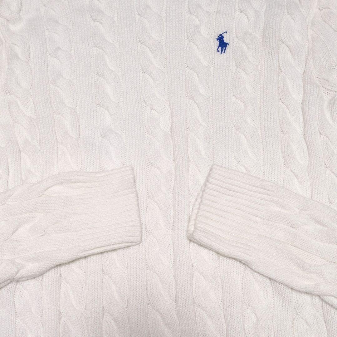 現行 QRタグ✨ポロラルフローレン ケーブルニット コットン ポニー