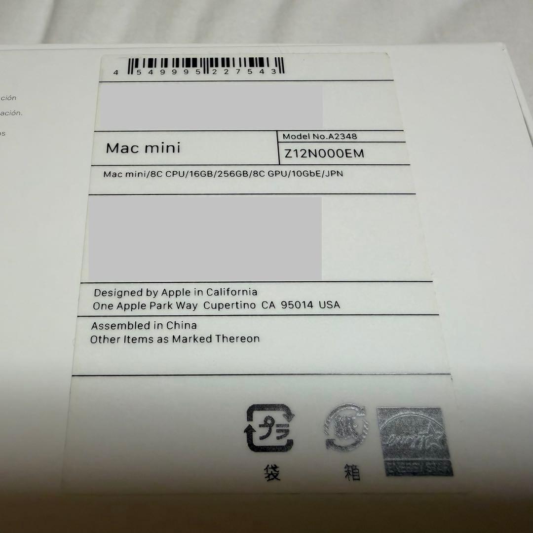 高速LAN】Macmini M1_16GBメモリ+256GBSSD+10GbE - メルカリ