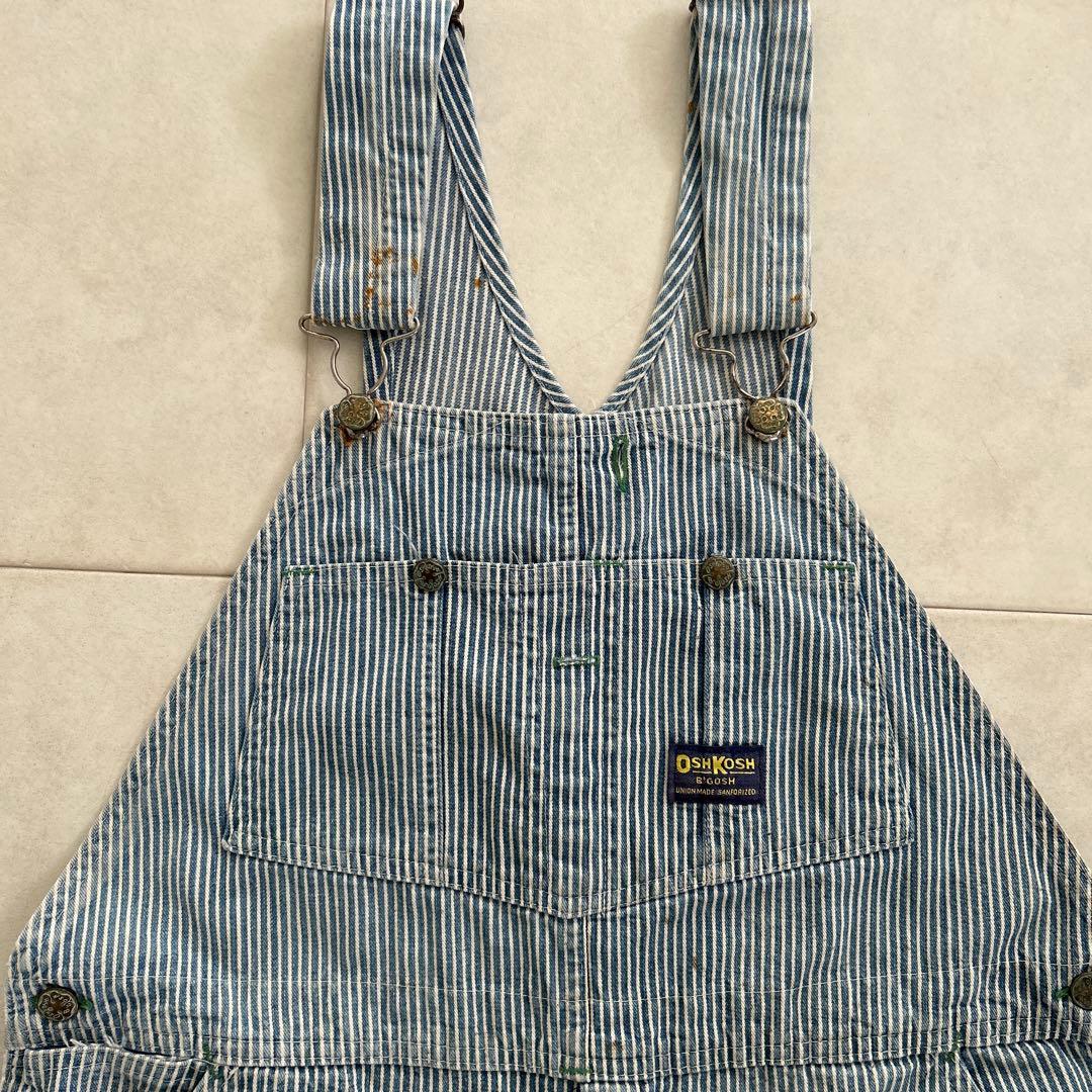 70s OSHKOSH オシュコシュ オーバーオール ヒッコリーストライプ