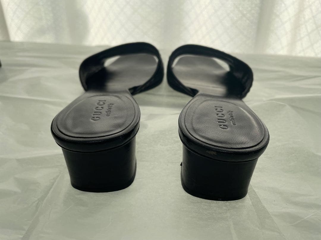 GUCCI グッチ ミュール GG柄 ブラック サンダル 箱袋付き - 靴ファッション