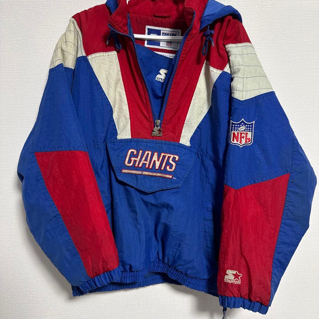 Starter NFL Giants ナイロンジャケット アノラックパーカー - メルカリ