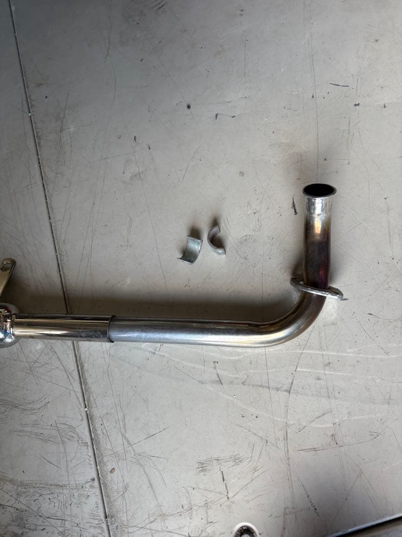 リトルカブ ステンレス製 キャプトンマフラーエキパイ鉄製クロムメッキ