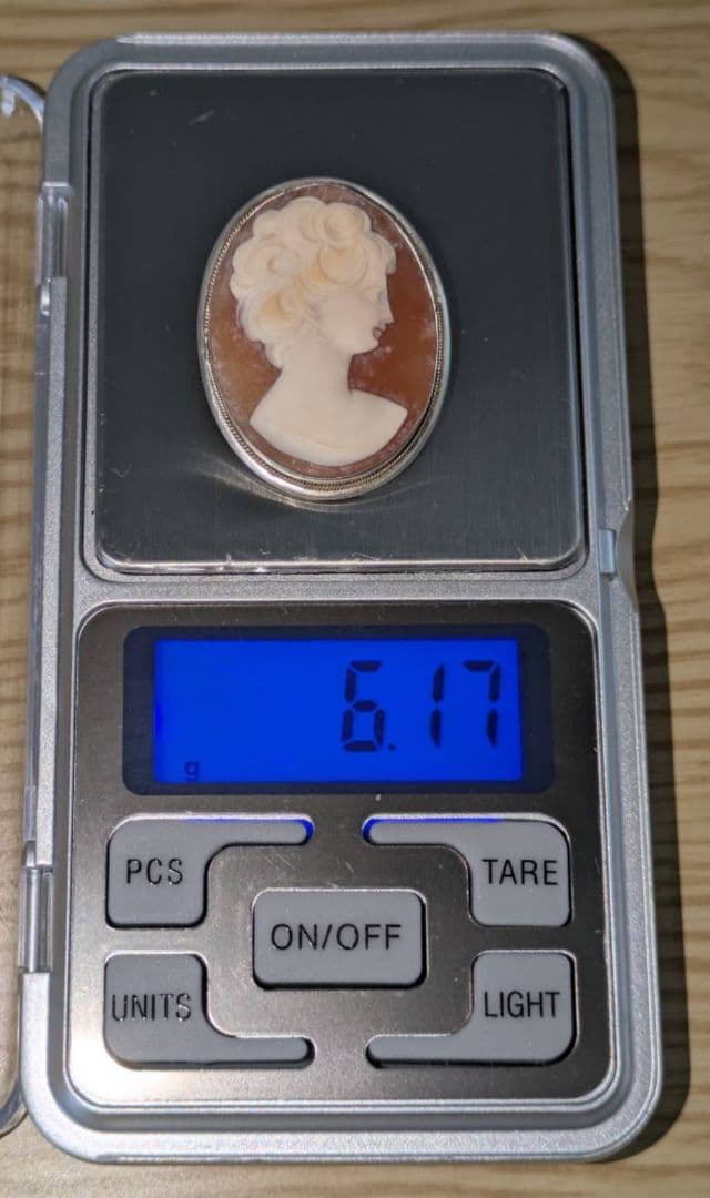 800刻印 カメオブローチ SILVER/PAT.P K18 カメオイヤリング - メルカリ