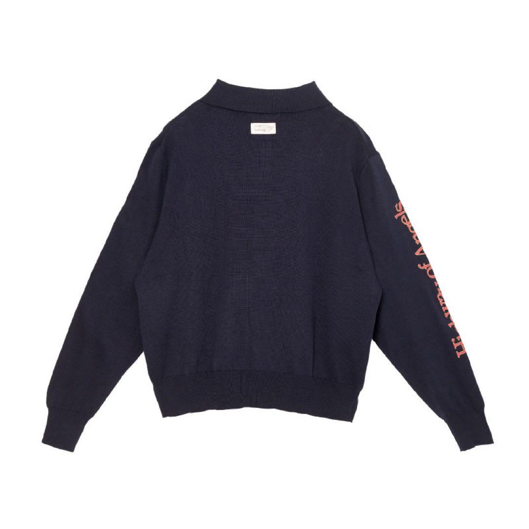 ずっと真夜中でいいのに。 ずとまよ グッズ ニット ポロシャツ Navy ずと