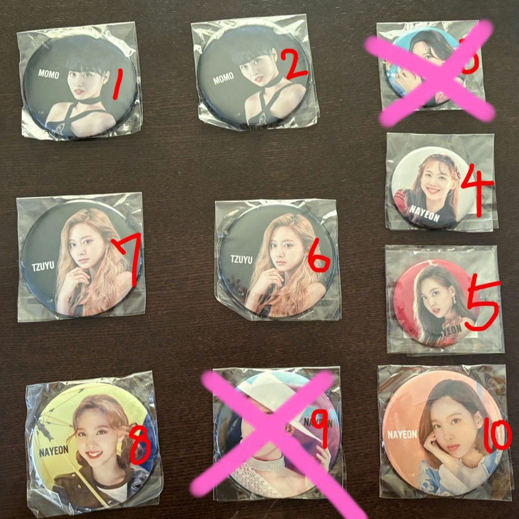 TWICE缶バッジ8個セット バラ売り可 - メルカリ