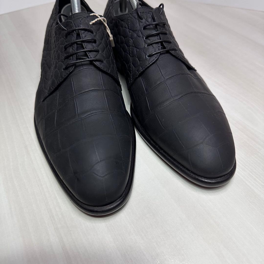 新品未使用☆giovanni conti☆革靴☆クロコ型押し☆ブラック☆41