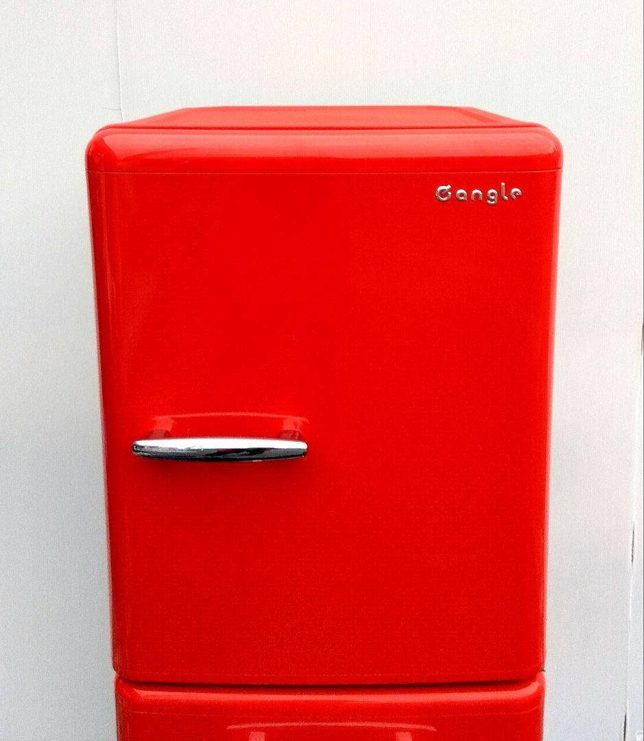 エディオンオリジナル レトロ調 冷蔵庫 ANG-RE151-A1 赤 - メルカリ