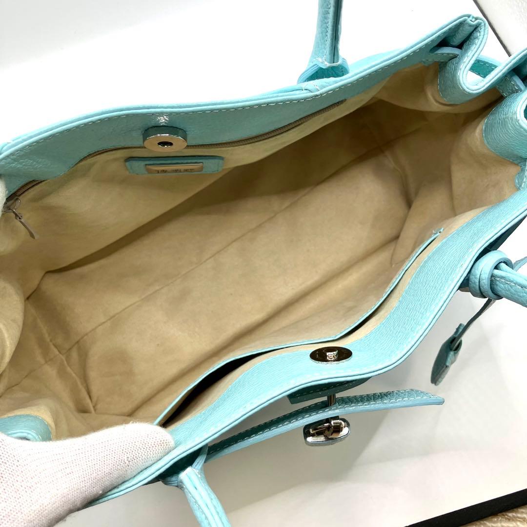 傳濱野 デンハマノ ミーティア ハンドバッグ トートバッグ ピュア