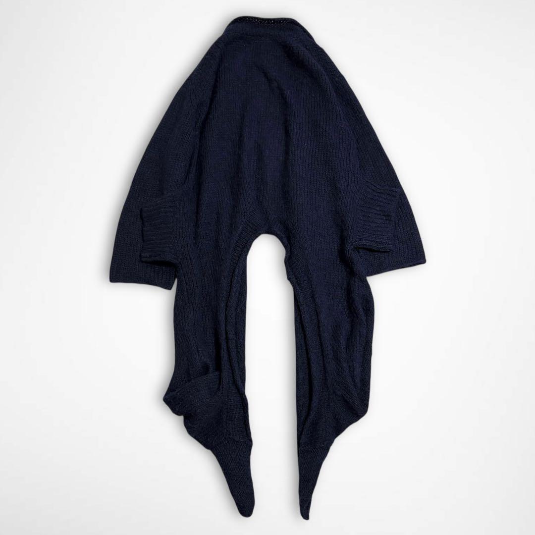 90s YOHJI YAMAMOTO 変形 ドレープ ニット カーディガン - メルカリ