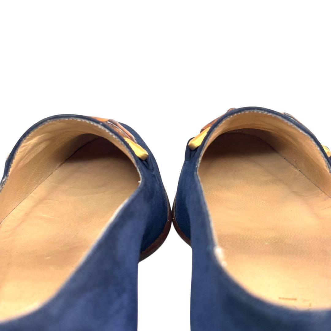 美品 グッチ GUCCI 36 1/2 23.5 スエード ローファー バンブー - メルカリ