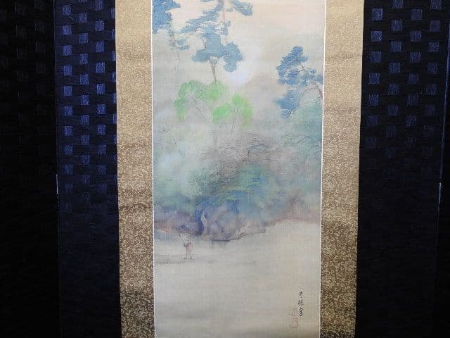 嵐峡春　春楊題　共箱　M１４８０