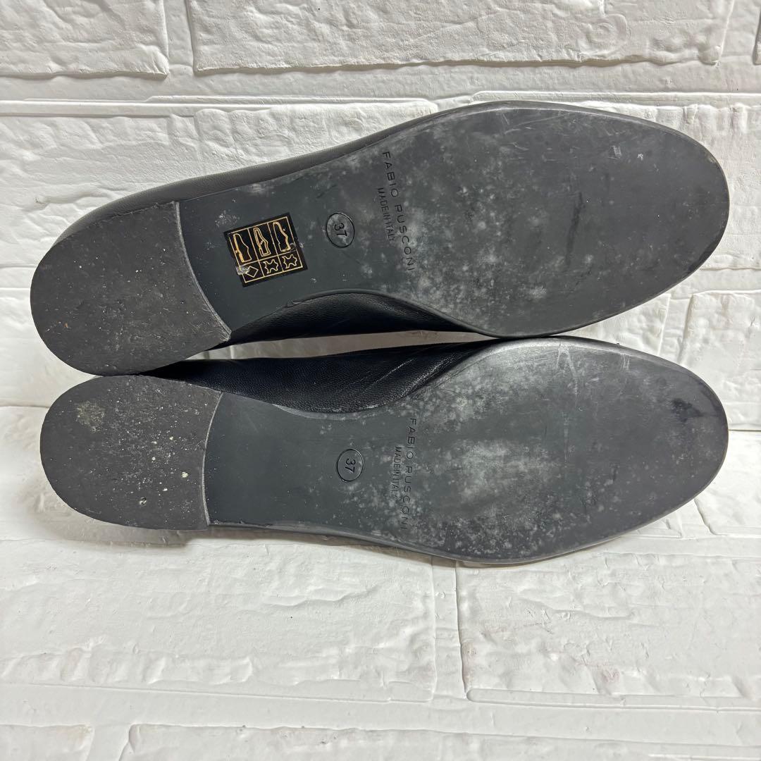 【極美品】FABIO RUSCONI フラットパンプス リボン 23.5cm