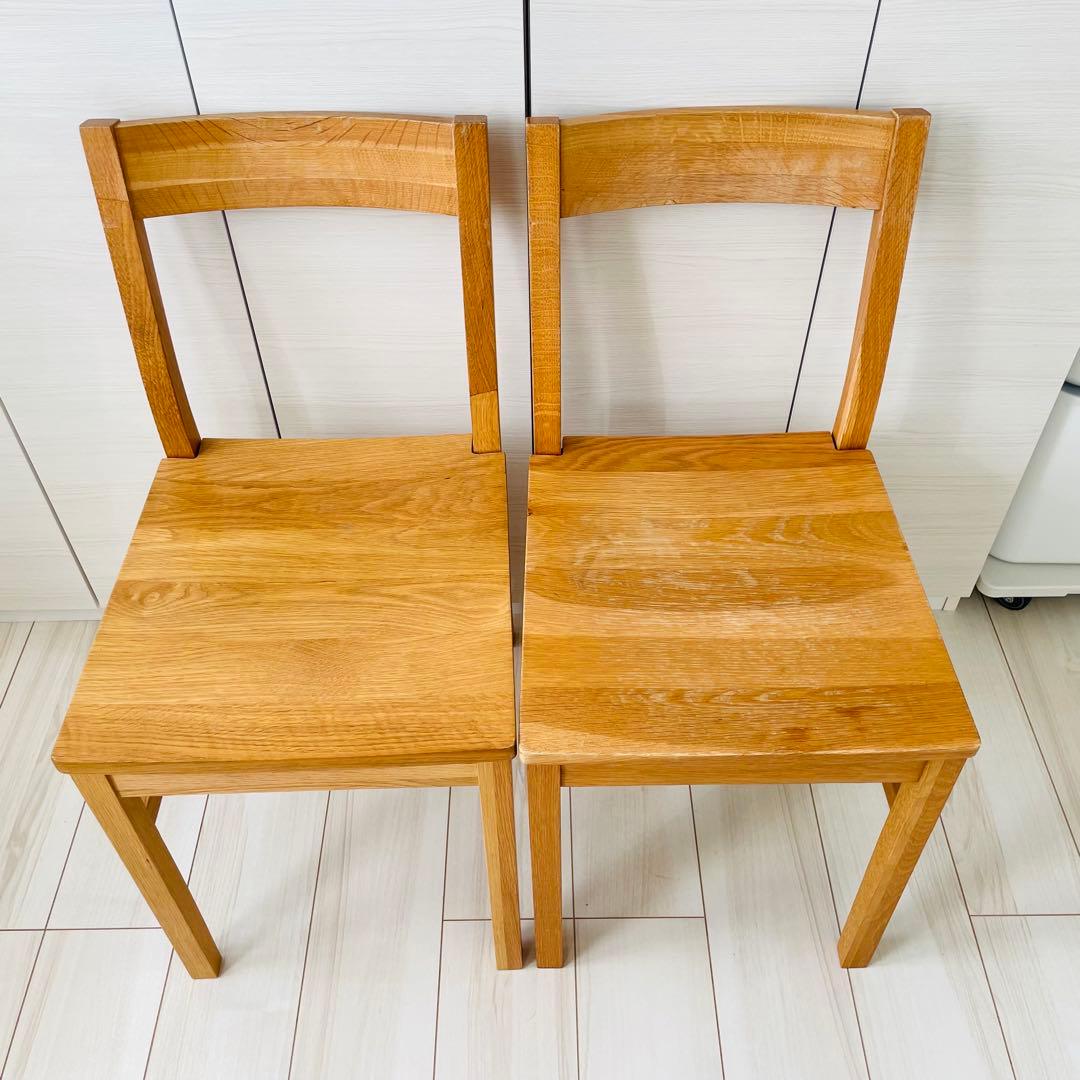 送料込み！ 木製ダイニングチェア 2脚セット　② MINT ダイニングチェア 2脚セット 木製チェア 布張り ナチュラル