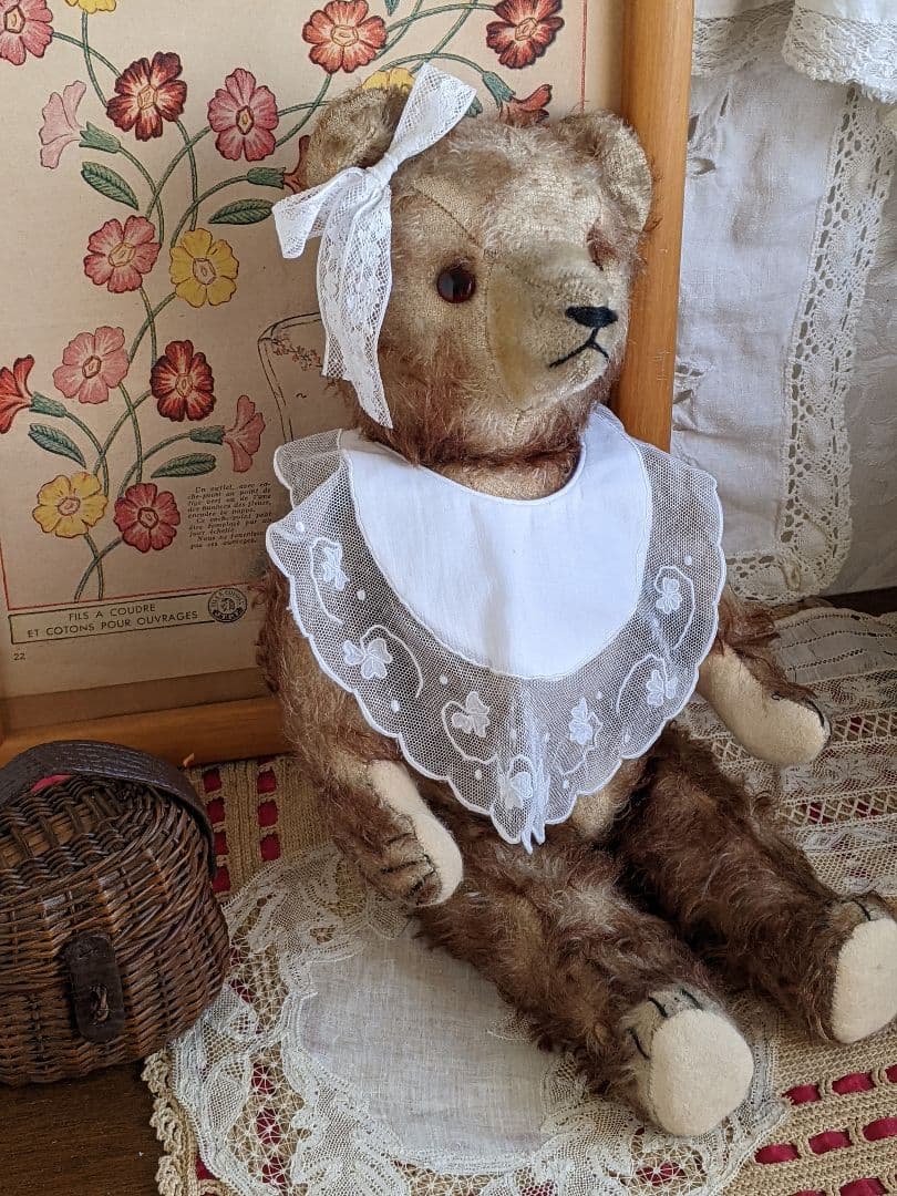 h】アンティークベア アンティークテディベア ハーマン - メルカリ