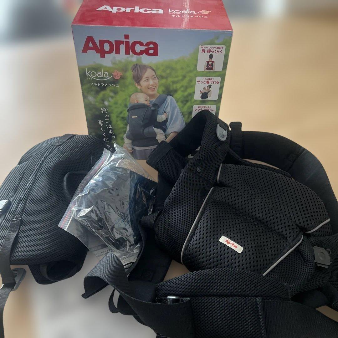 Aprica koala ウルトラメッシュ抱っこ紐 ブラック 4WAY - メルカリ