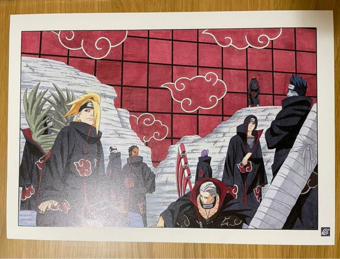 ナルト 複製原画 複製原稿 高精細 カラー 扉絵 暁 - メルカリ