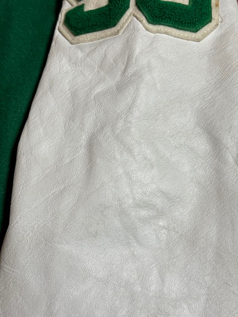 80s \"DeLONG\" デロング made in usa 緑色 スタジャン