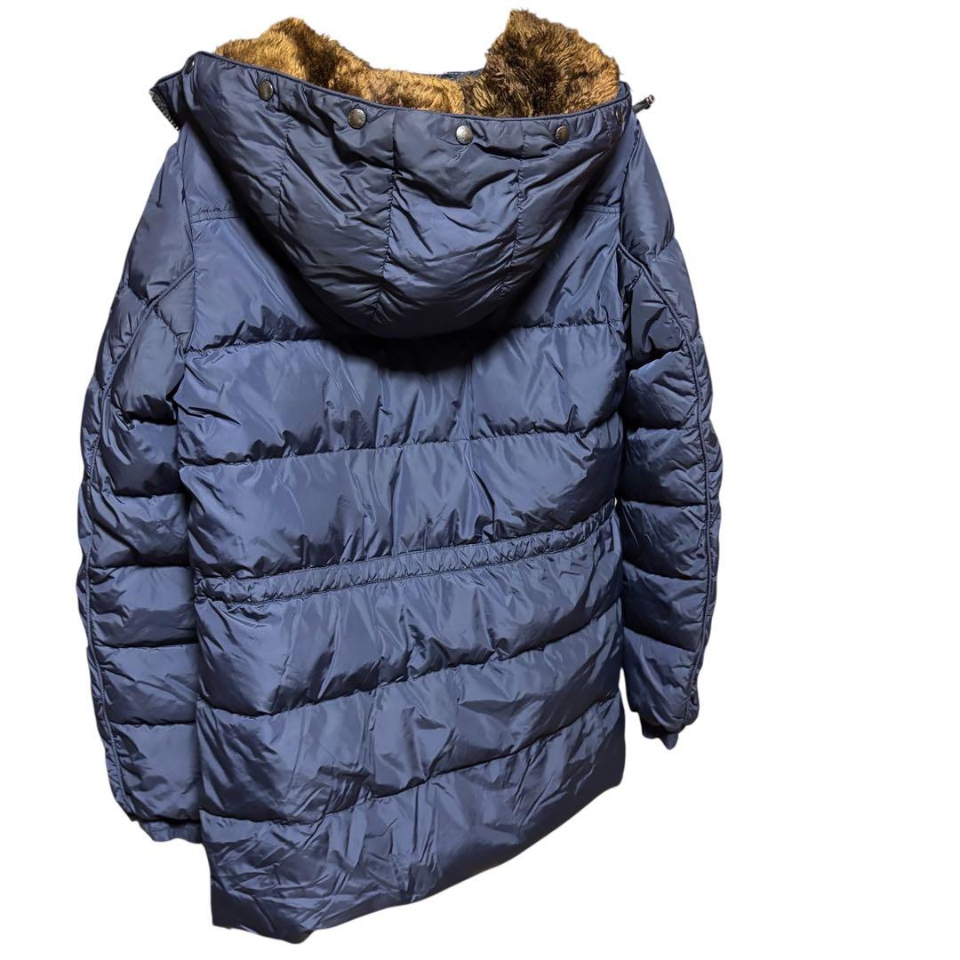 良品MTA13A4193タトラスTATRASネイビーダウンジャケットフード付き