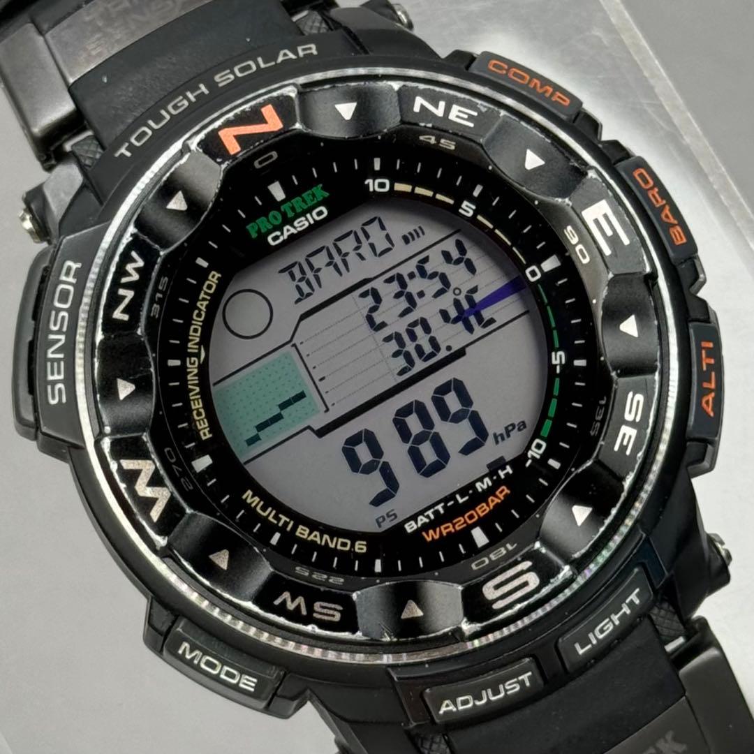 極美品 CASIO PROTREK PRW-2500 電波ソーラー ブラック - メルカリ