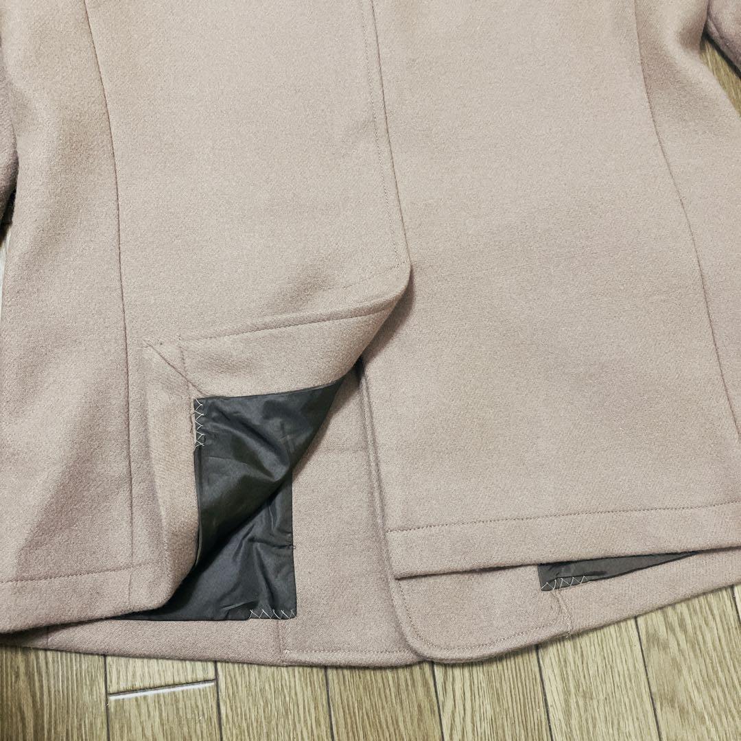 美品 シップス×ハミルトン 高級メルトンウールショートコートS キャメル