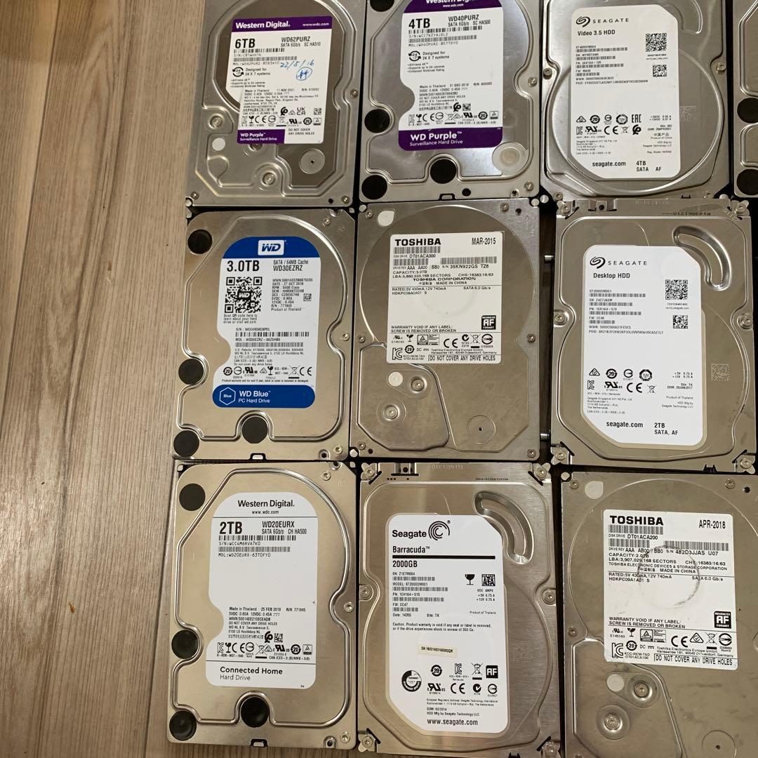 HDD ジャンク 18台 まとめ売り 6TB/4TB/3TB/2TB/1TB - メルカリ