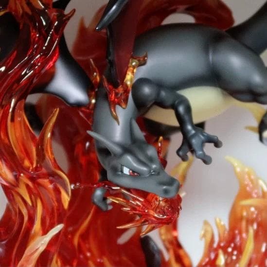 ポケモン 黒 リザードン フィギュア 炎エフェクト付き 21cm ビック