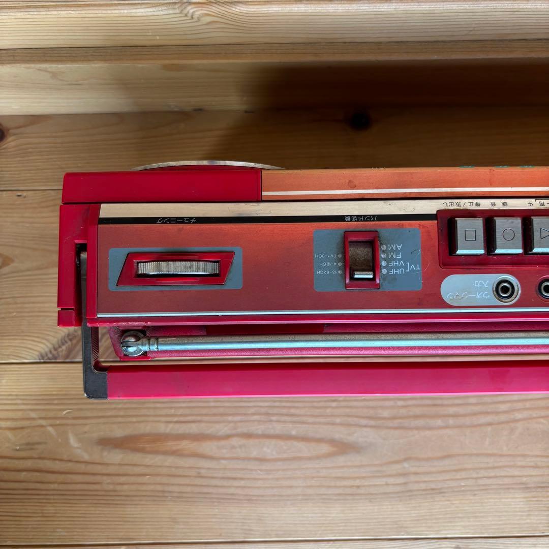 ソニー ラジカセ CFS-V11 オートリバース 昭和レトロ レッド SONY