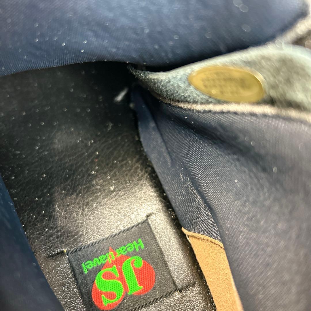 新品【JSハートレーベル 】レザーショートブーツ/花/ジップ/厚底