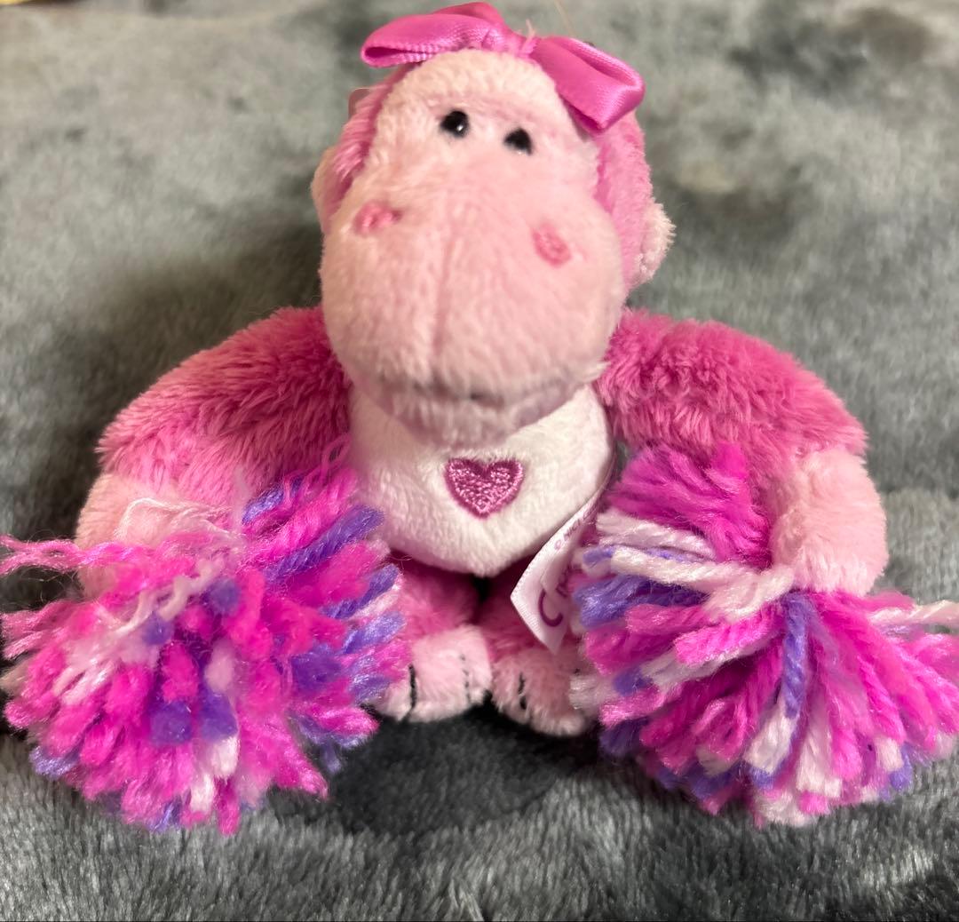 新品 NICI PLAZA限定 ピンクゴリラ キーリング チアリーダー 正規品