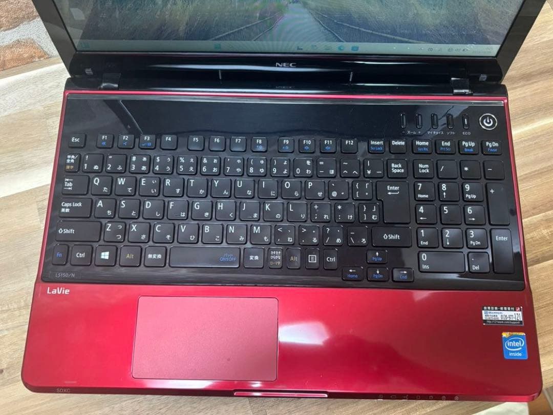 NEC ノートパソコン Windows11 Office搭載 美品 レッド