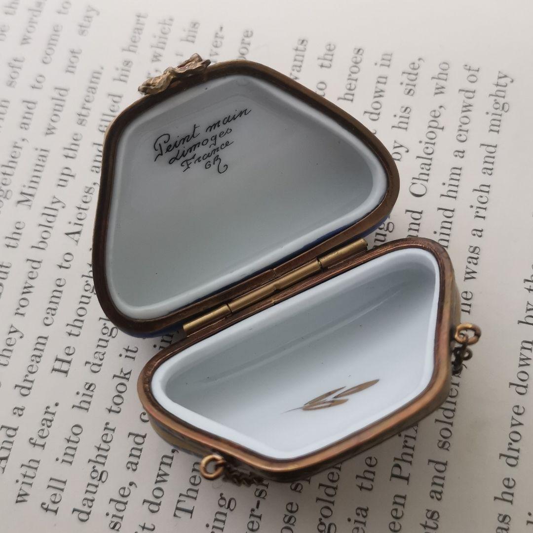 リモージュボックス 花柄バッグ フランス製 トリンケットボックス