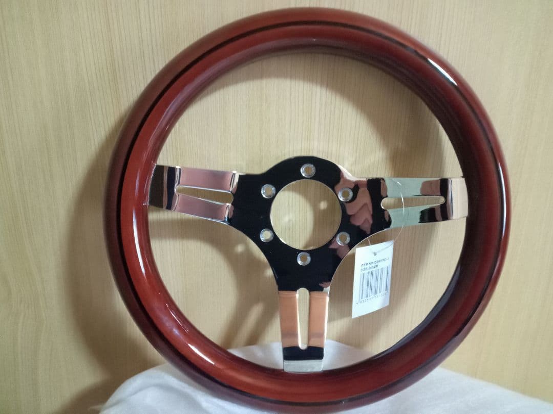 ウッドステアリング　290mm　小径　29cm 　旧車　　新品 Amazon | 290mm 小径ステアリングホイール ウッド 29パイ 29Φ 旧車