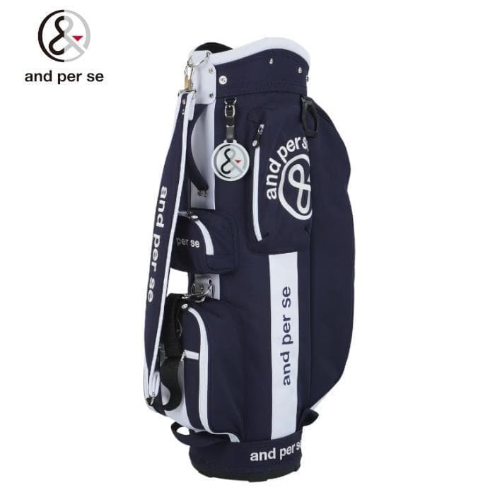 新品 and per se アンパスィ ジャカードツイル キャディバッグ NA