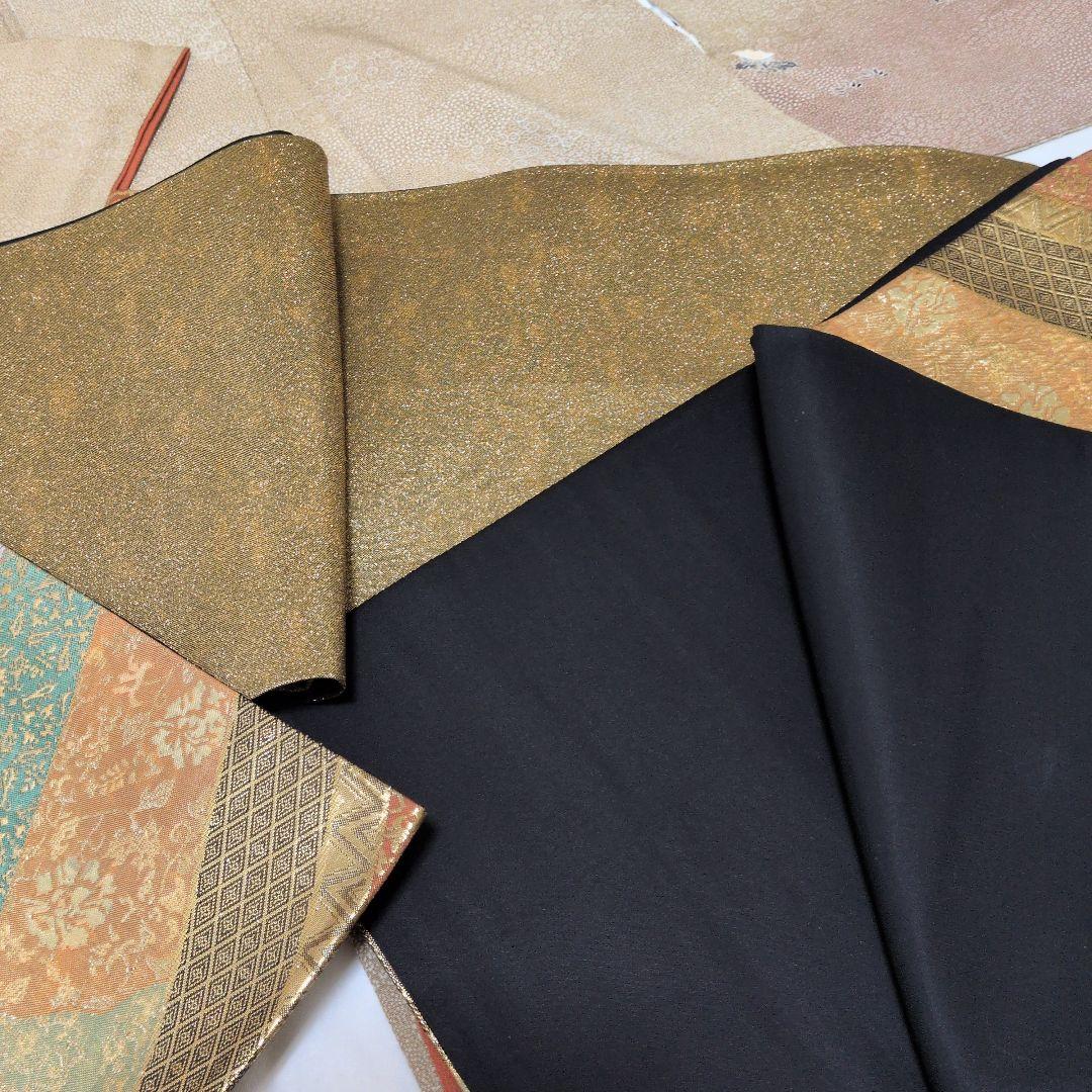 ヒューちゃん　展示会作家物　落款付下げ 楼蘭袋帯　セット　京都駒宮長着