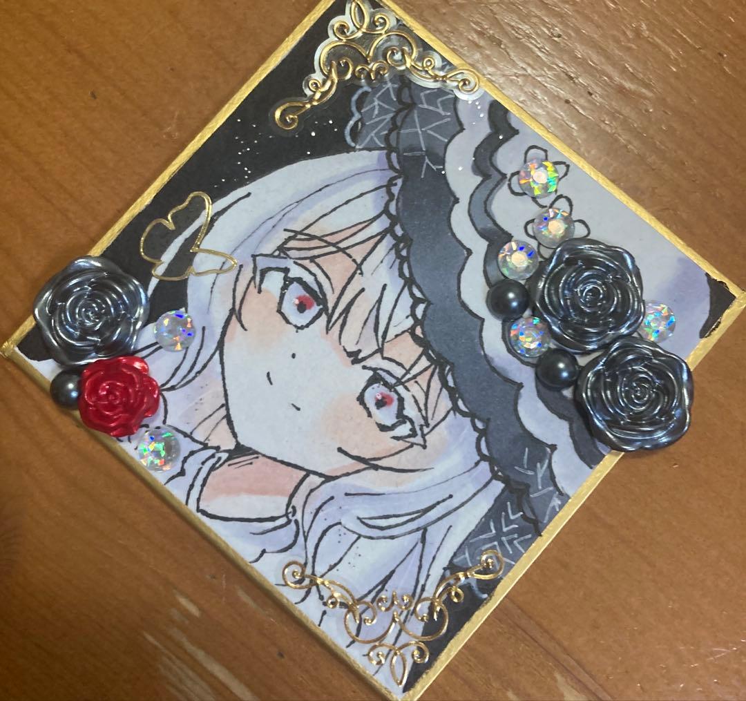 凛*ン様 魔法少女ノ魔女裁判 月代ユキ 手描きイラスト まのさば 豆色紙