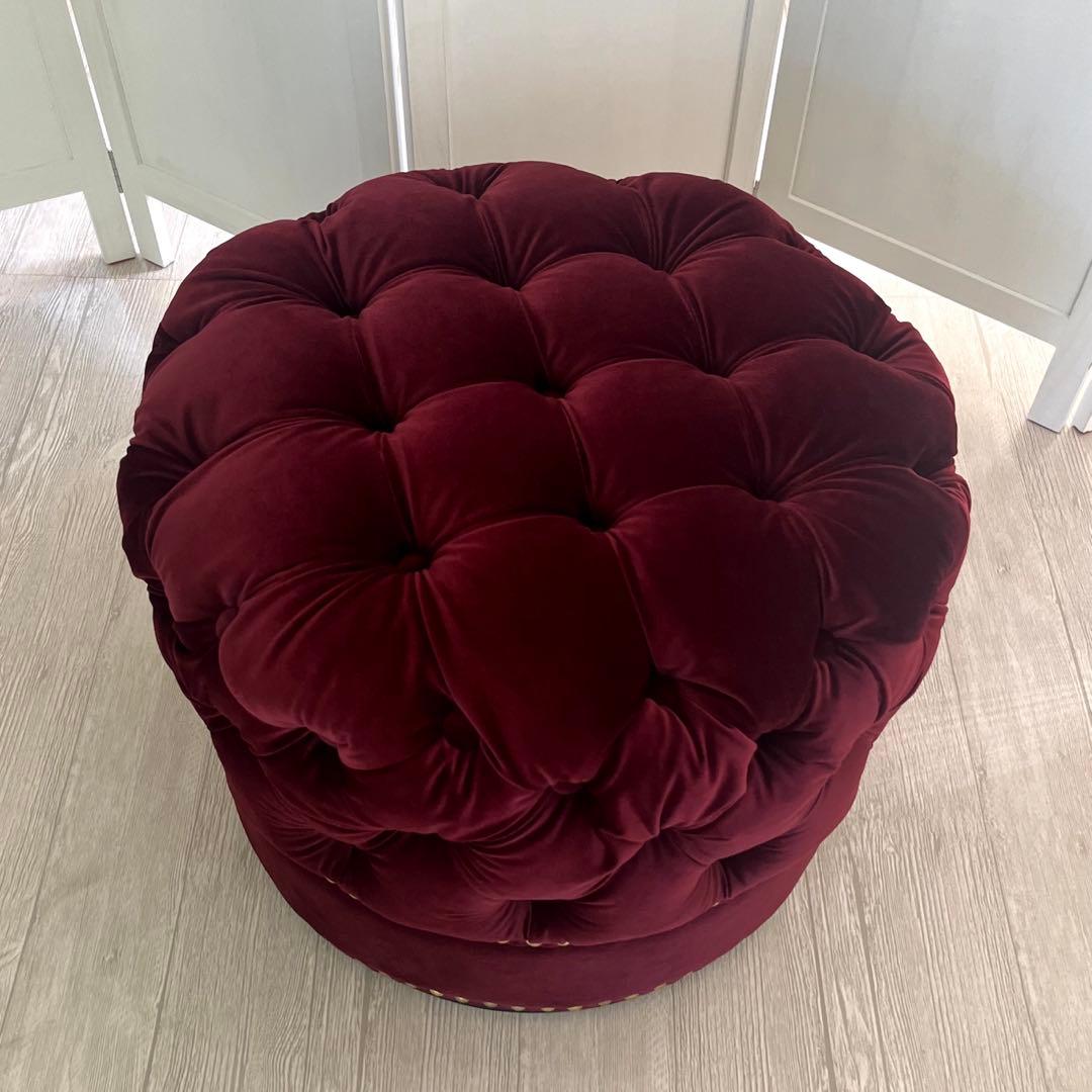 フランフラン ANNA SUI コラボ オットマン スシールダークレッド