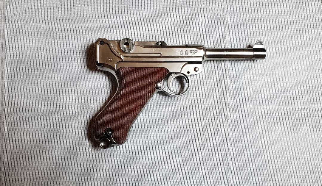 レア 東京マルイ ルガー P08 ステンレス塗装 カスタム 改修品 10禁