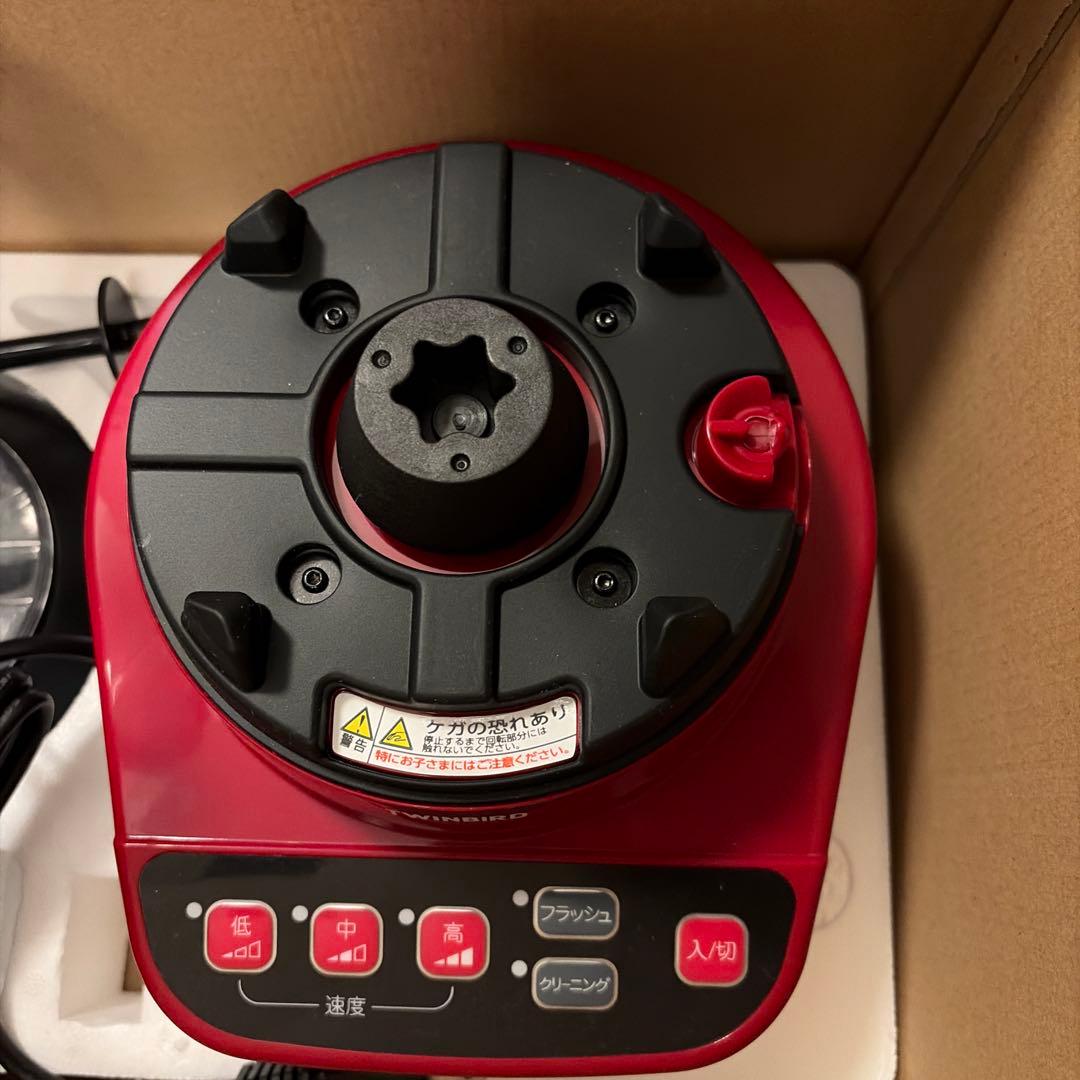 取扱説明書なし 未使用 ツインバード パワフルミキサー レッド KC-4859