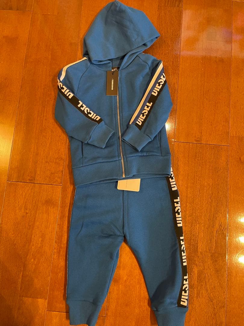 お値下げ【新品タグ付き】DIESEL セットアップ 12M 中古・古着通販】DIESEL (ディーゼル) セットアップジャージ ブラック